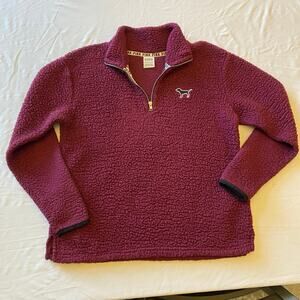 Fluffy Pink Quarter Zip Pullover Sweater | Cozy